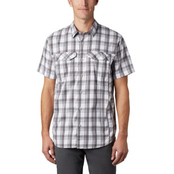 Columbia Silver Ridge Lite Plaid Short Sleeve, Camisa Grises Para Hombre | 627905-BZY